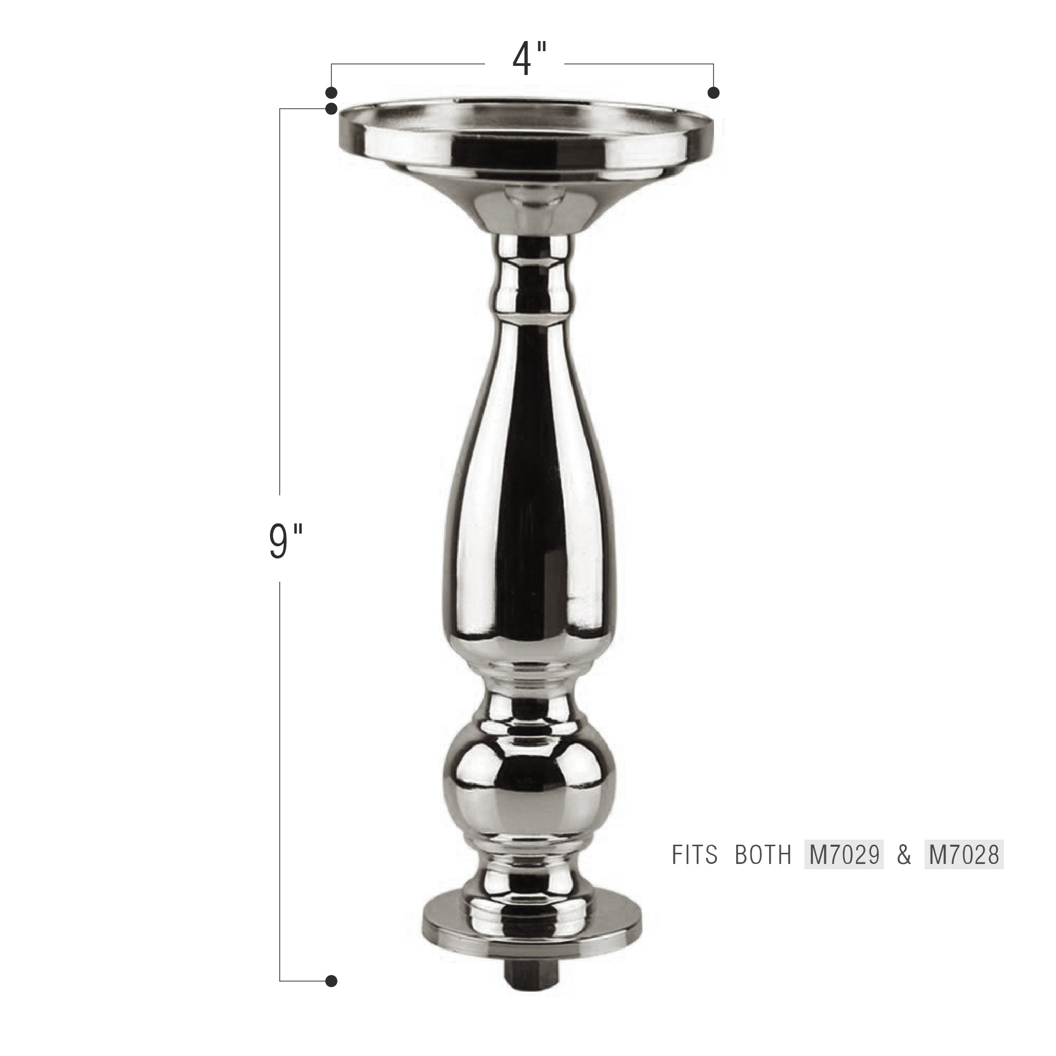 Candélabre à 5 branches en cristal et pétales