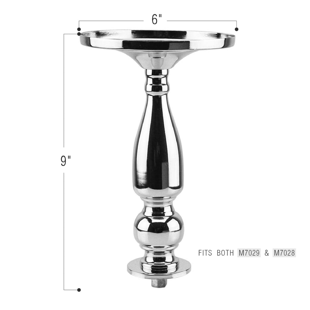 Candélabre à 5 branches en cristal et pétales