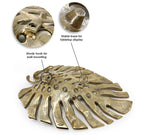 Sculpture de Monstera murale en métal