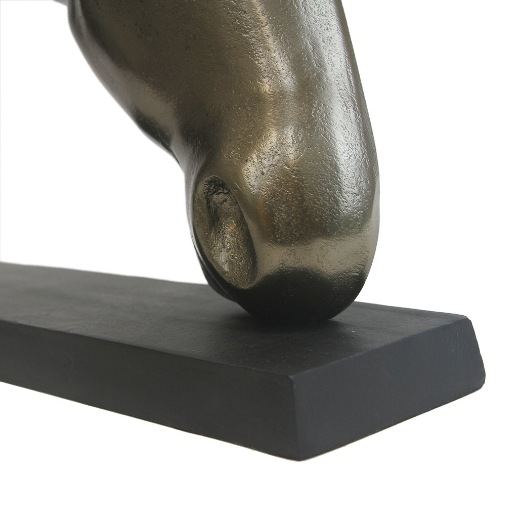 Sculpture de tête de cheval en métal