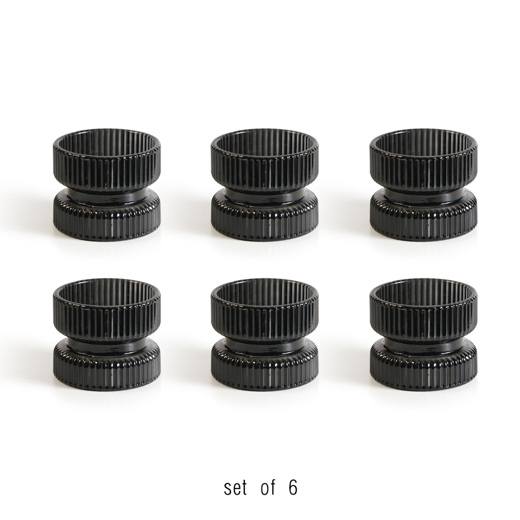 Bougeoirs en verre pour bougies piliers (lot de 6)