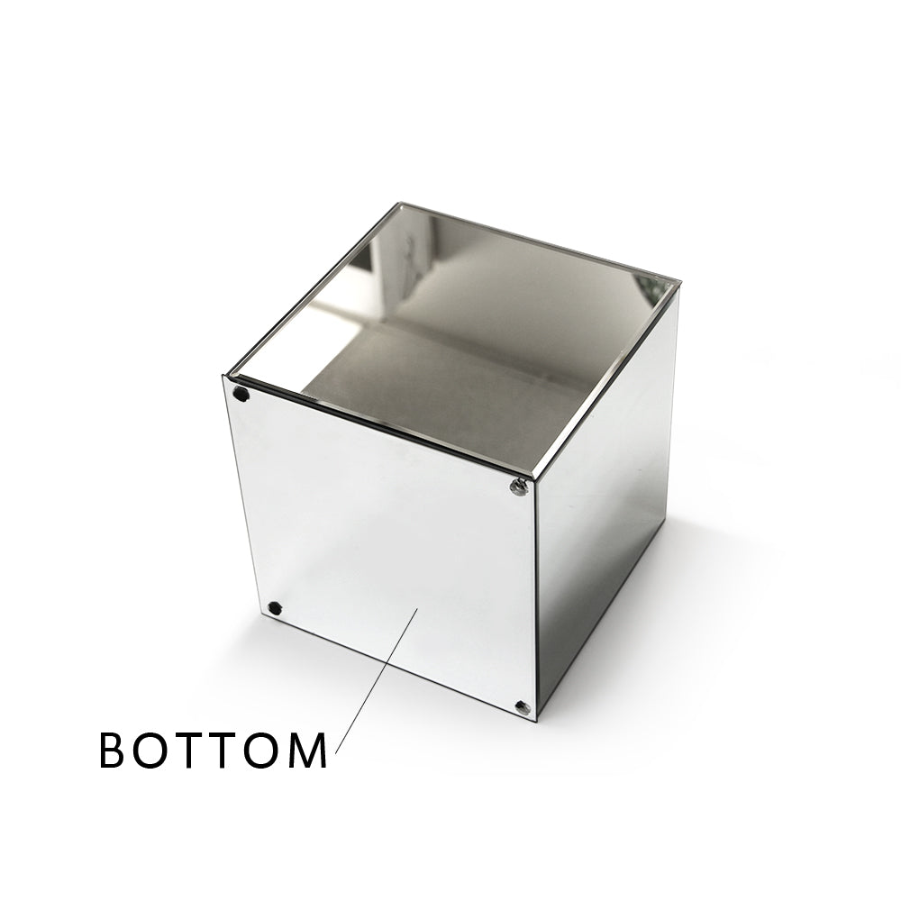 Cube d'aquarium floral à miroir réversible