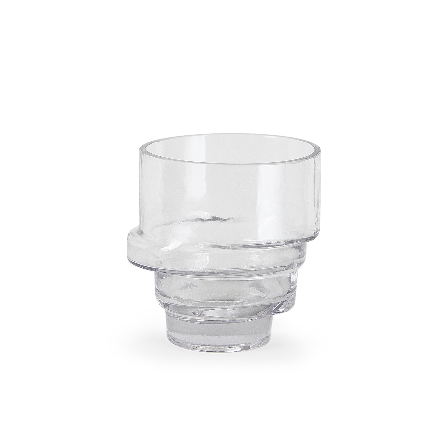 Vase en verre massif de qualité supérieure à motif tourbillonnant