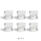 Bougeoirs en verre pour bougies piliers (lot de 6)