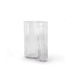 Vase en verre de qualité supérieure à côtes ondulées