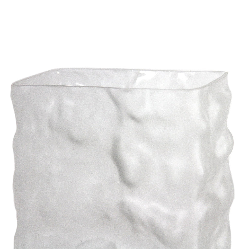 Vase rectangulaire en verre Glacial