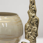 Porte-bougie halo doré