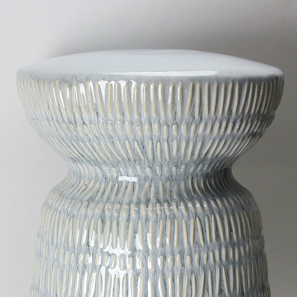 Tabouret en céramique, table d'appoint