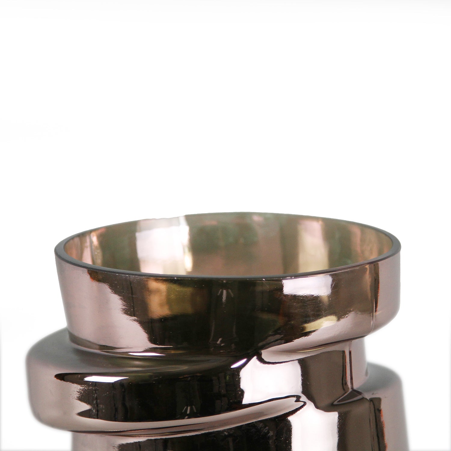 Vase en verre massif de qualité supérieure en spirale