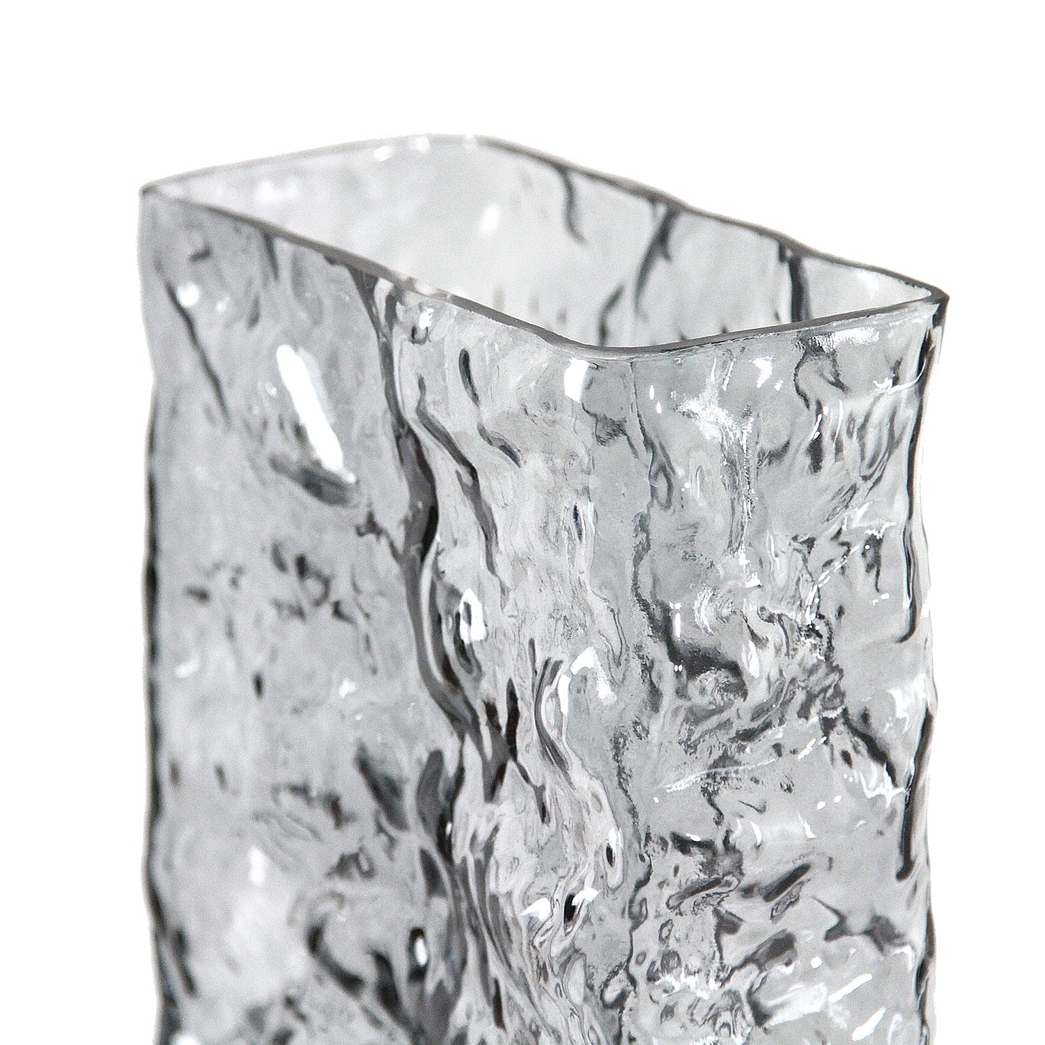 Vase rectangulaire en verre Glacial