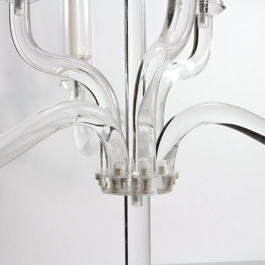 Lustre candélabre à 7 bras en acrylique de qualité supérieure