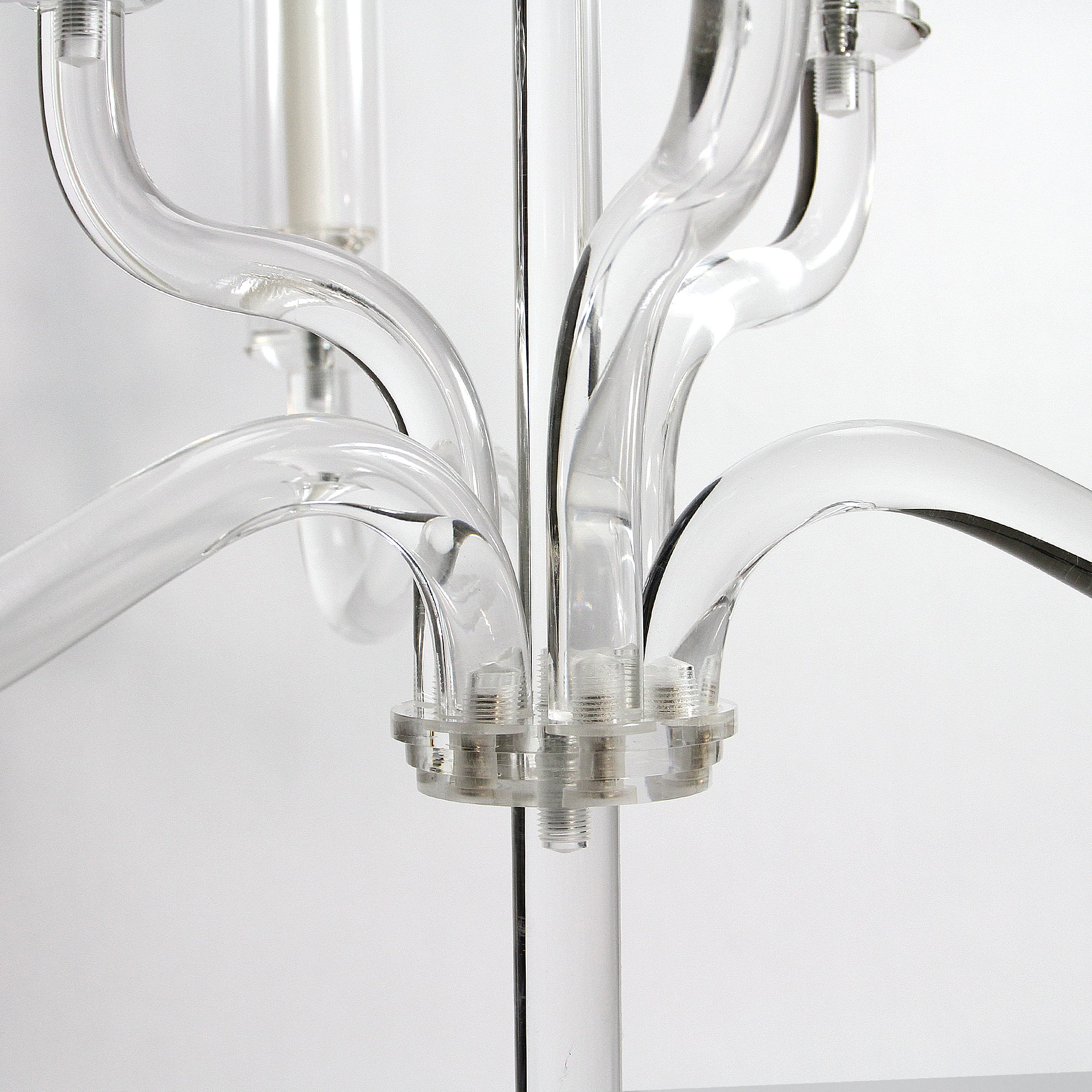 Lustre candélabre à 7 bras en acrylique de qualité supérieure