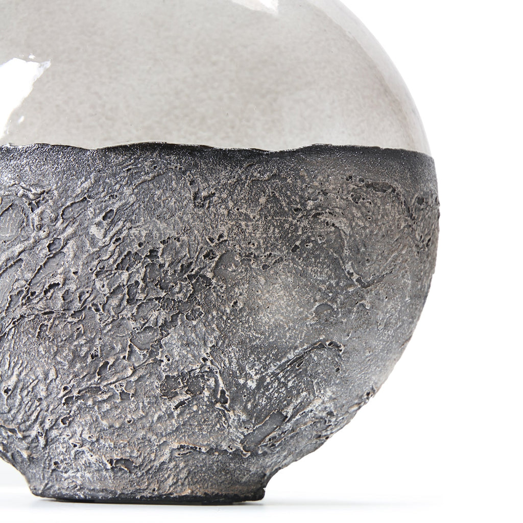 Vase décoratif en verre lunaire