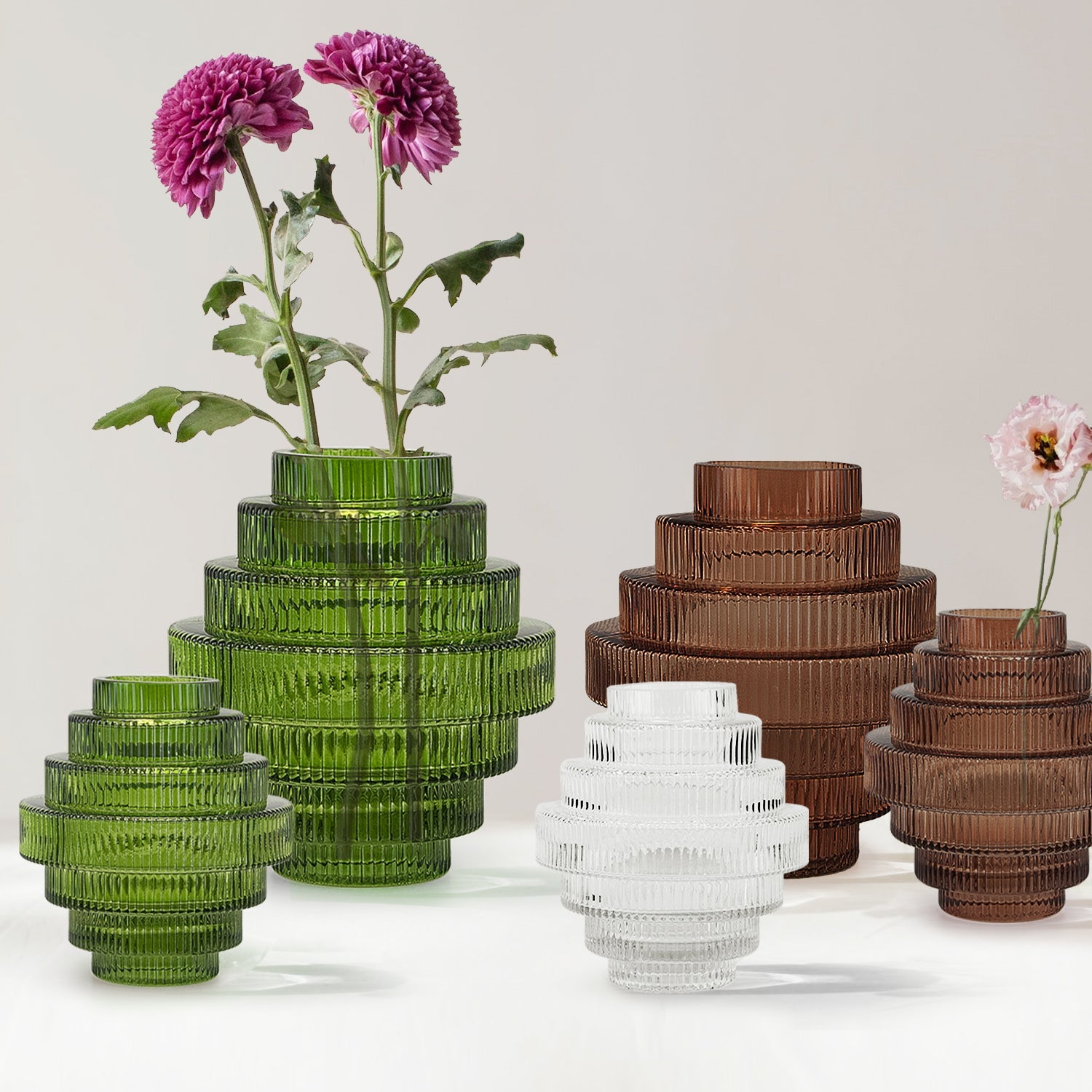 Vase en verre à plusieurs couches