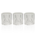 Pot rond d'intérieur en céramique effet marbre