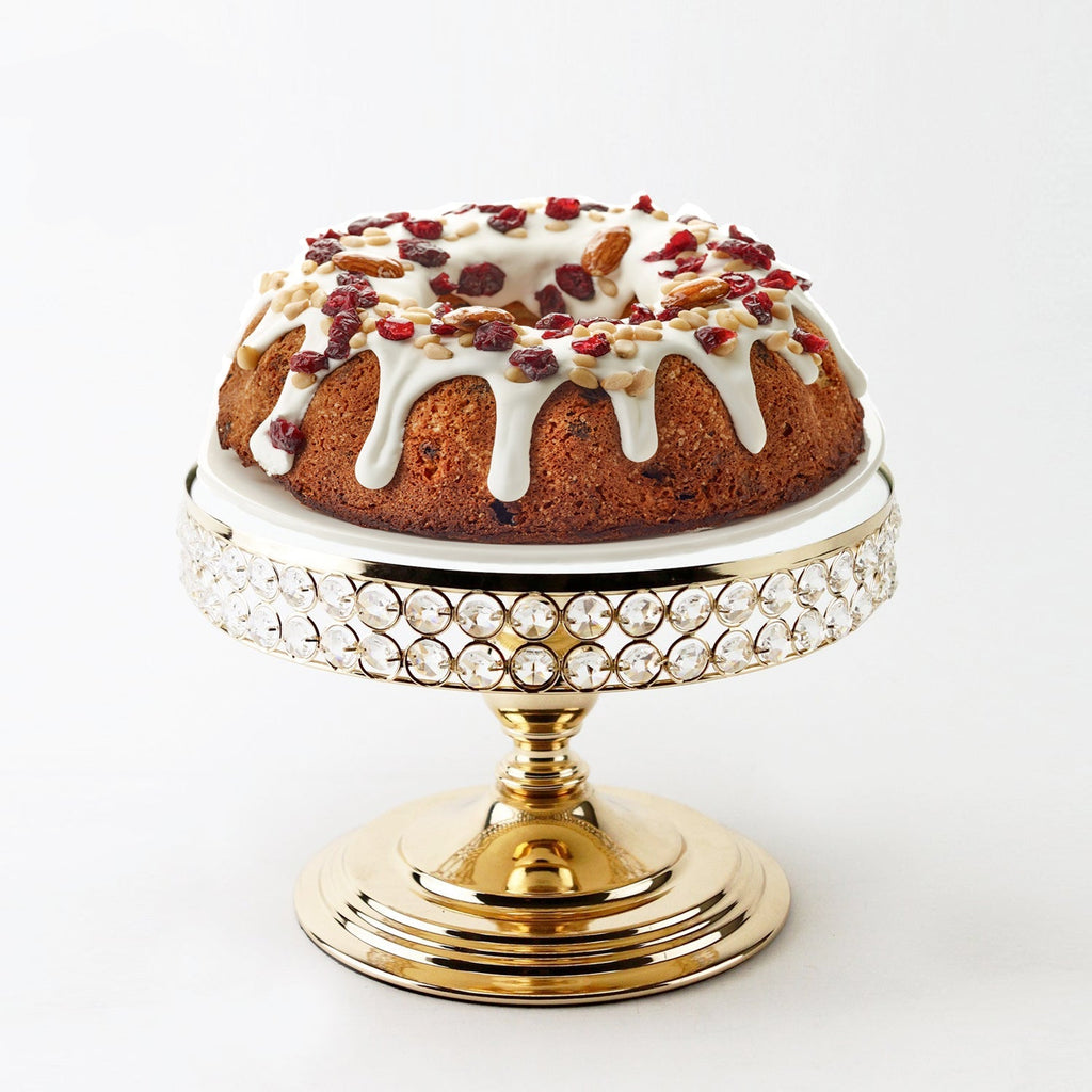 Plateau de service à gâteau en cristal