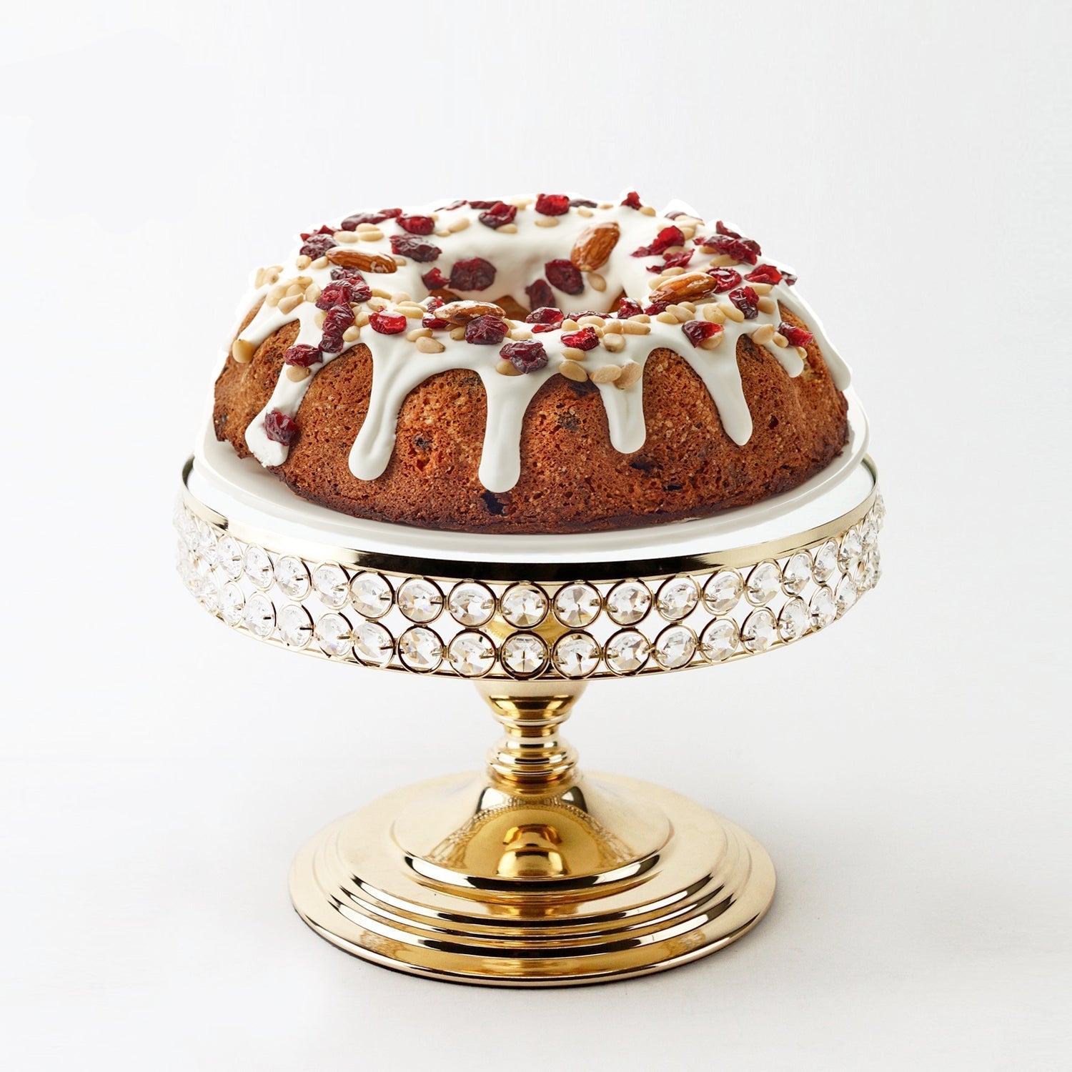 Plateau de service à gâteau en cristal