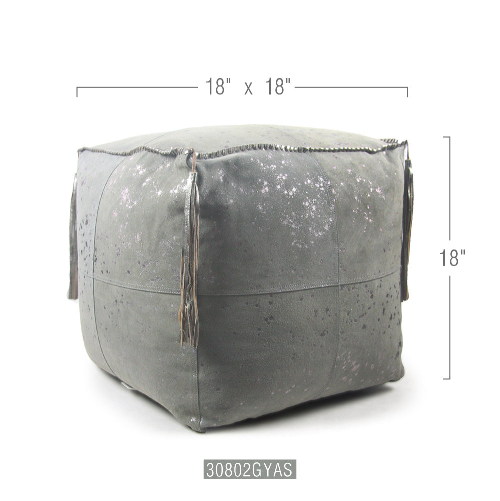 Pouf/Repose-pieds ottoman à motif métallisé moucheté