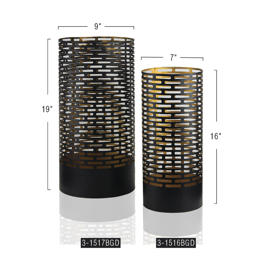 Colonne de bougies ouragan Mandala au sol