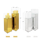 Présentoir rectangulaire pour bougies flottantes sur colonne ou sur piédestal