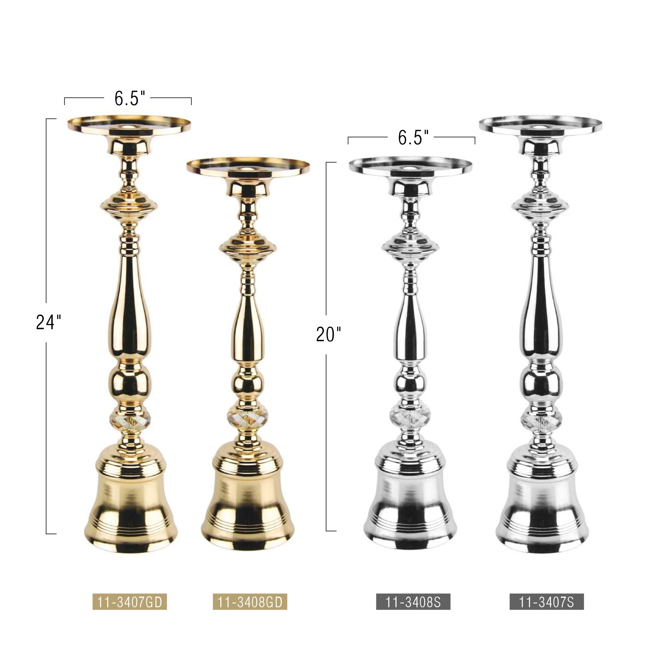 Support pour bougie pilier