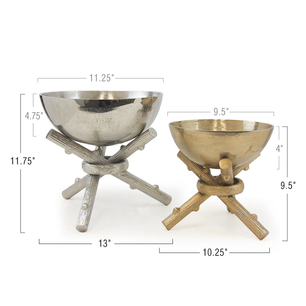 Bol en métal pour feu de camp sur support