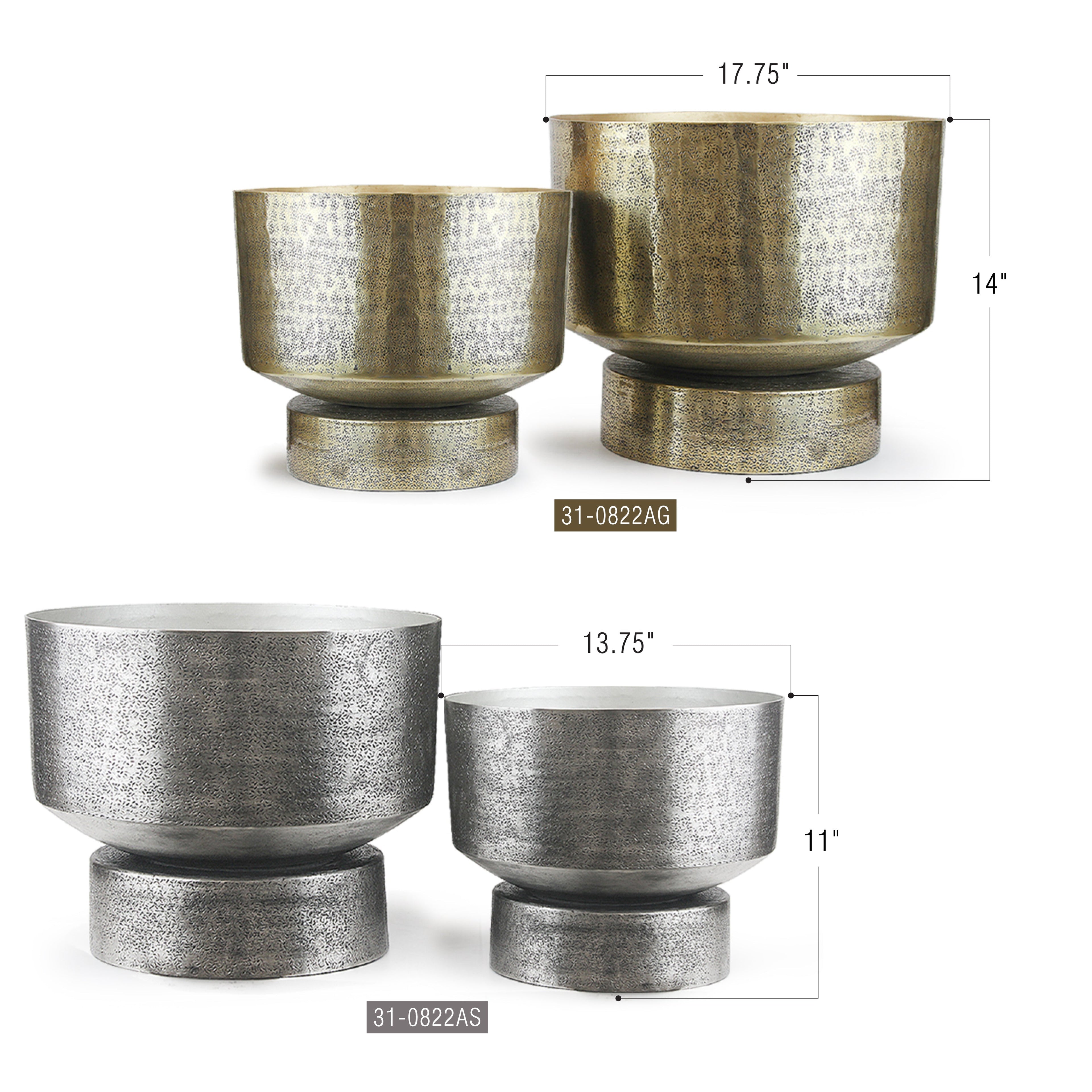 Jardinière en métal rayonnant