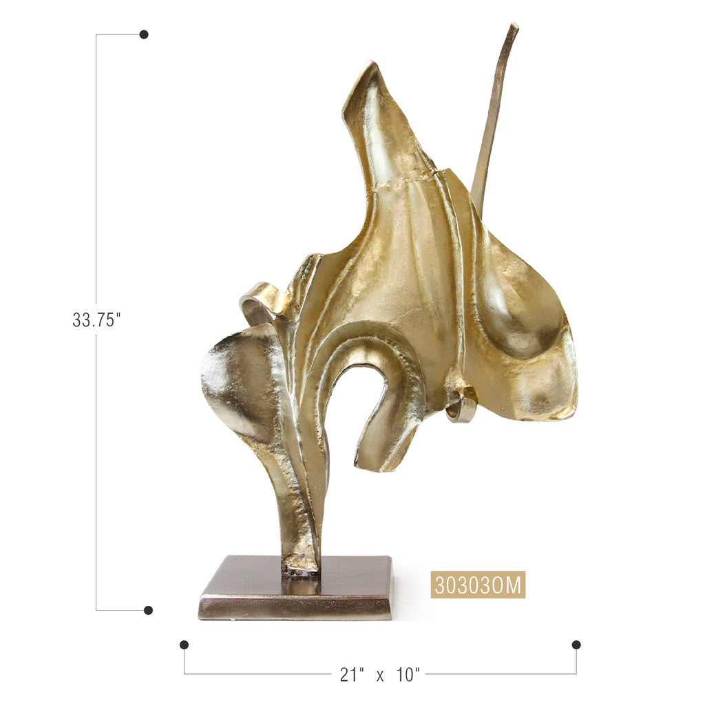 Grande sculpture abstraite en métal