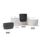 Pot en céramique rainurée