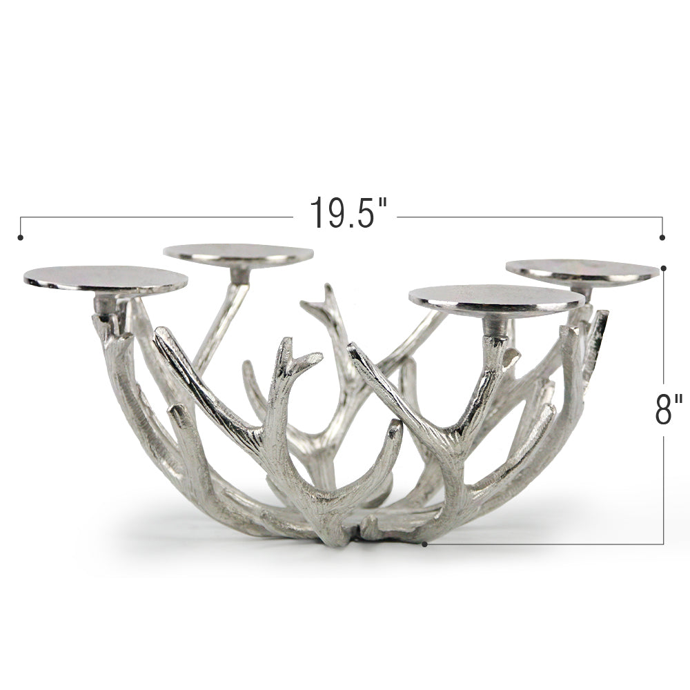 Porte-bougie en forme de bois de cerf