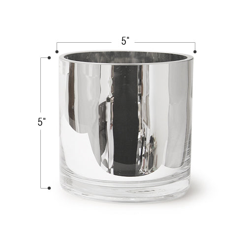 Cylindre de verre miroir