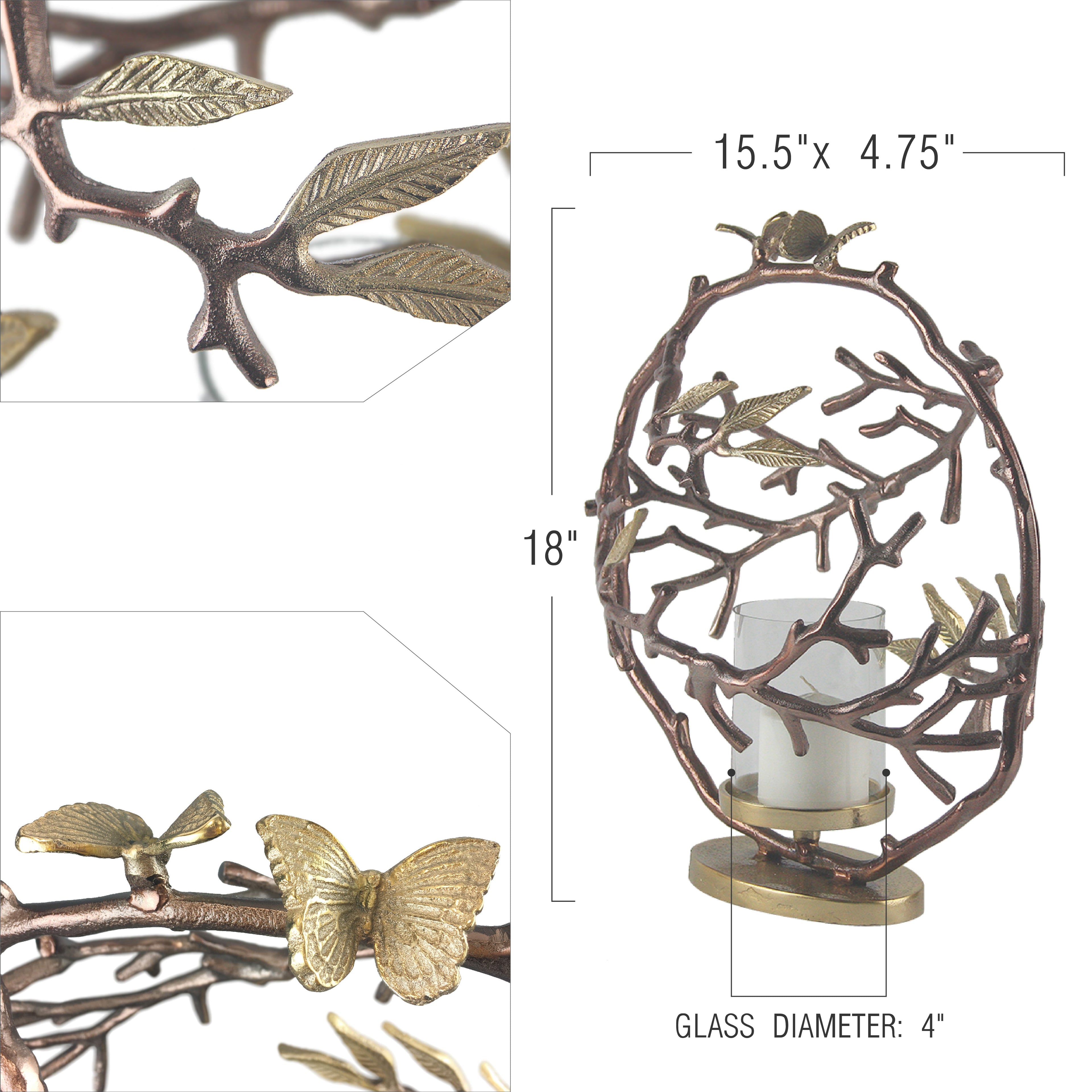 Porte-bougies en forme de couronne