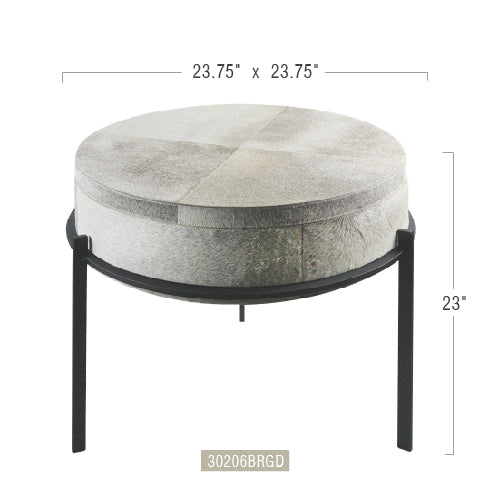 Table d'appoint en cuir givré