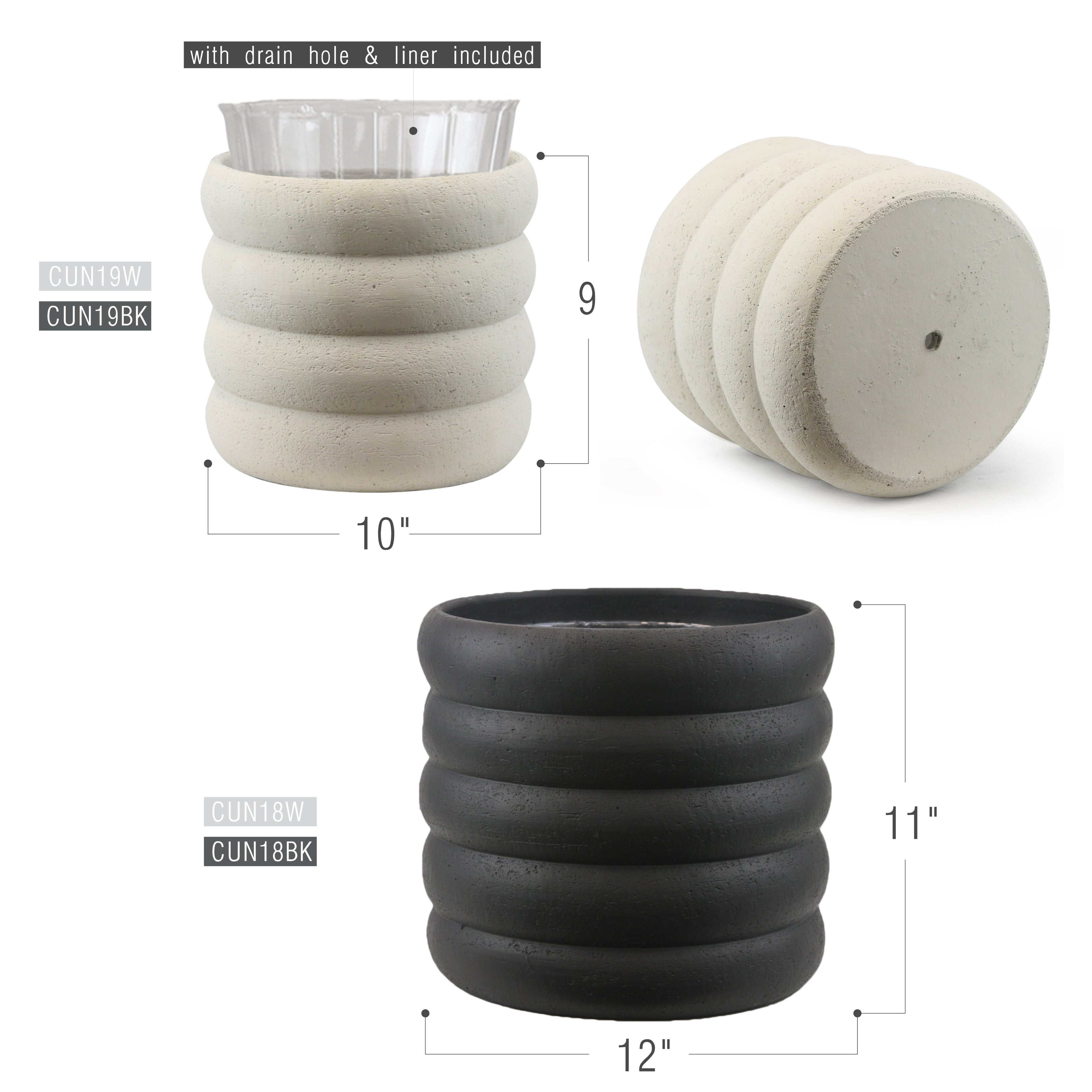 Pot de fleurs arrondi en terre cuite