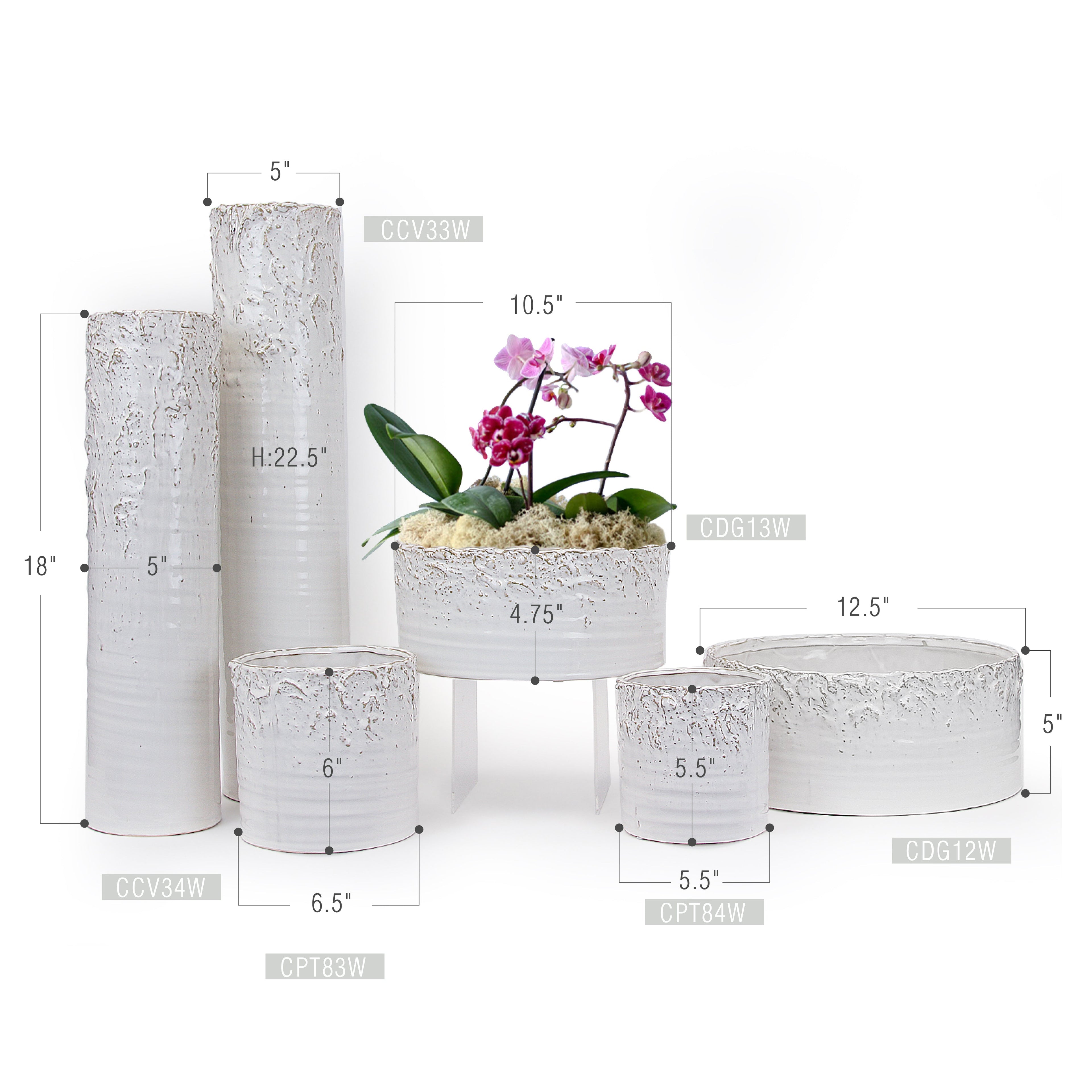 Vase lunaire en céramique