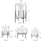 Vase terrarium en verre Mousseaux