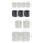 Pot rond d'intérieur en céramique effet marbre