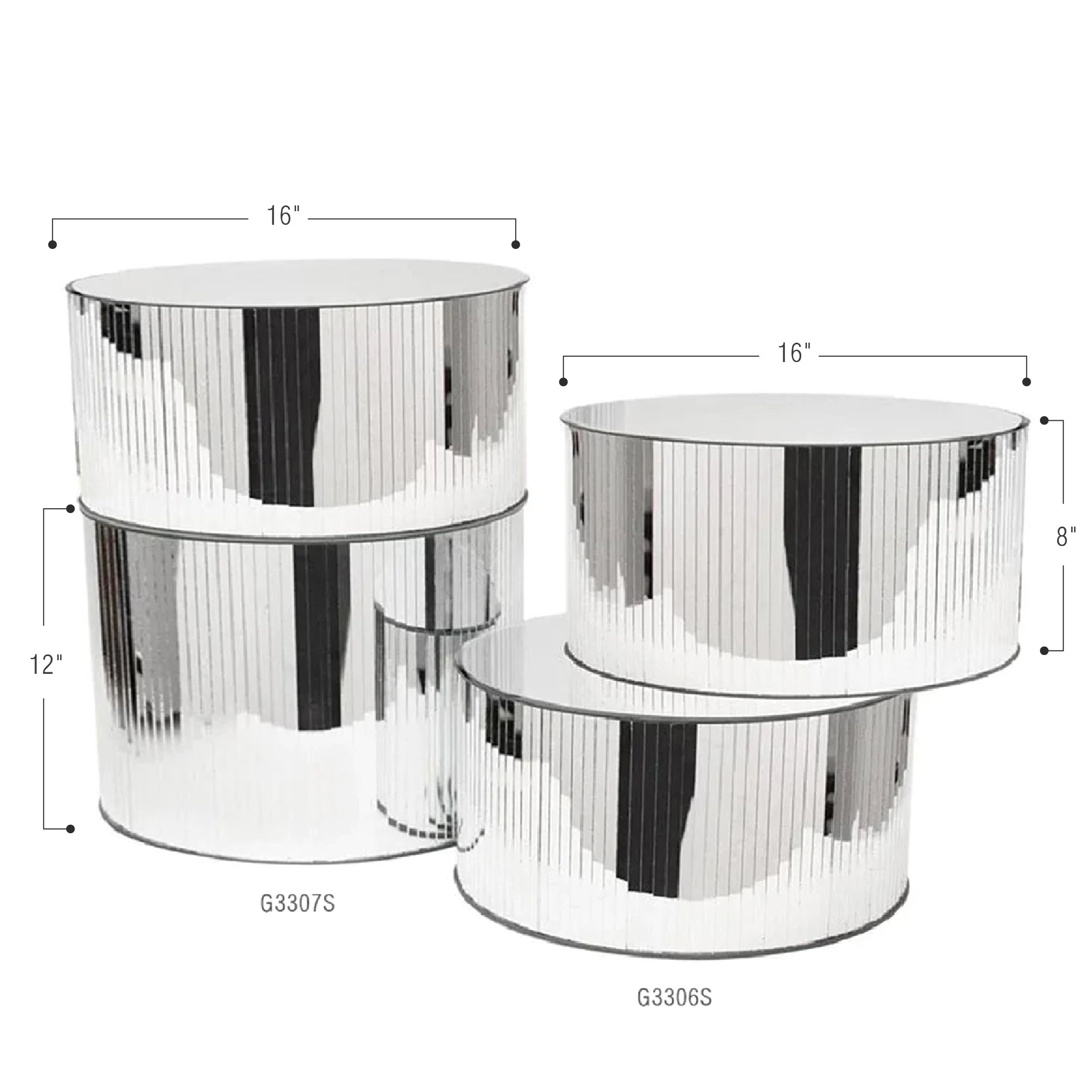 Support de sol en verre miroir