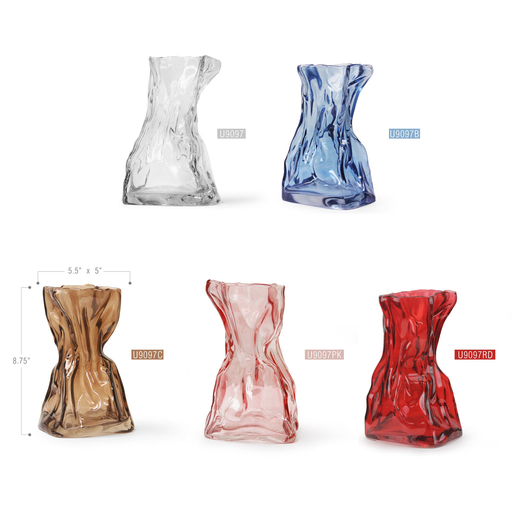 Vase en verre contemporain