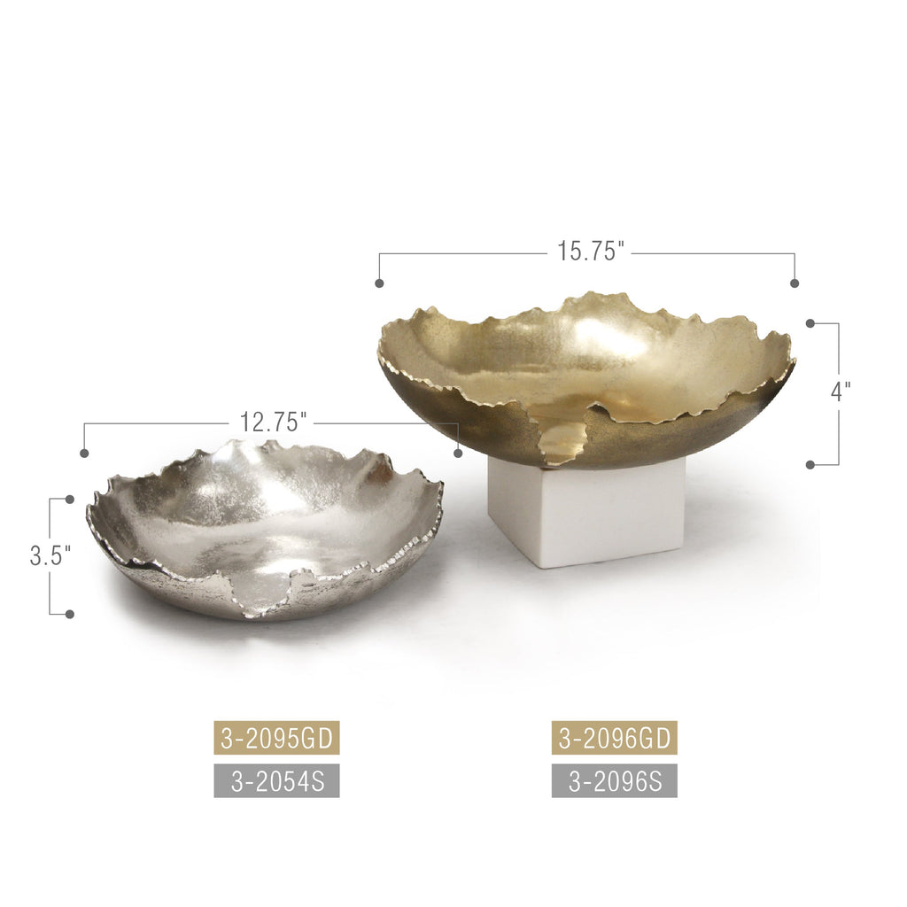 Plat peu profond en métal Pangea