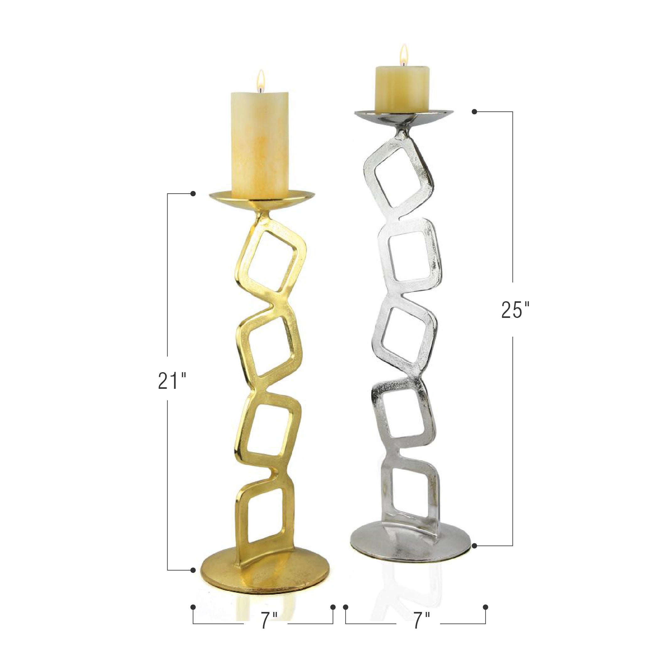 Porte-bougie géométrique