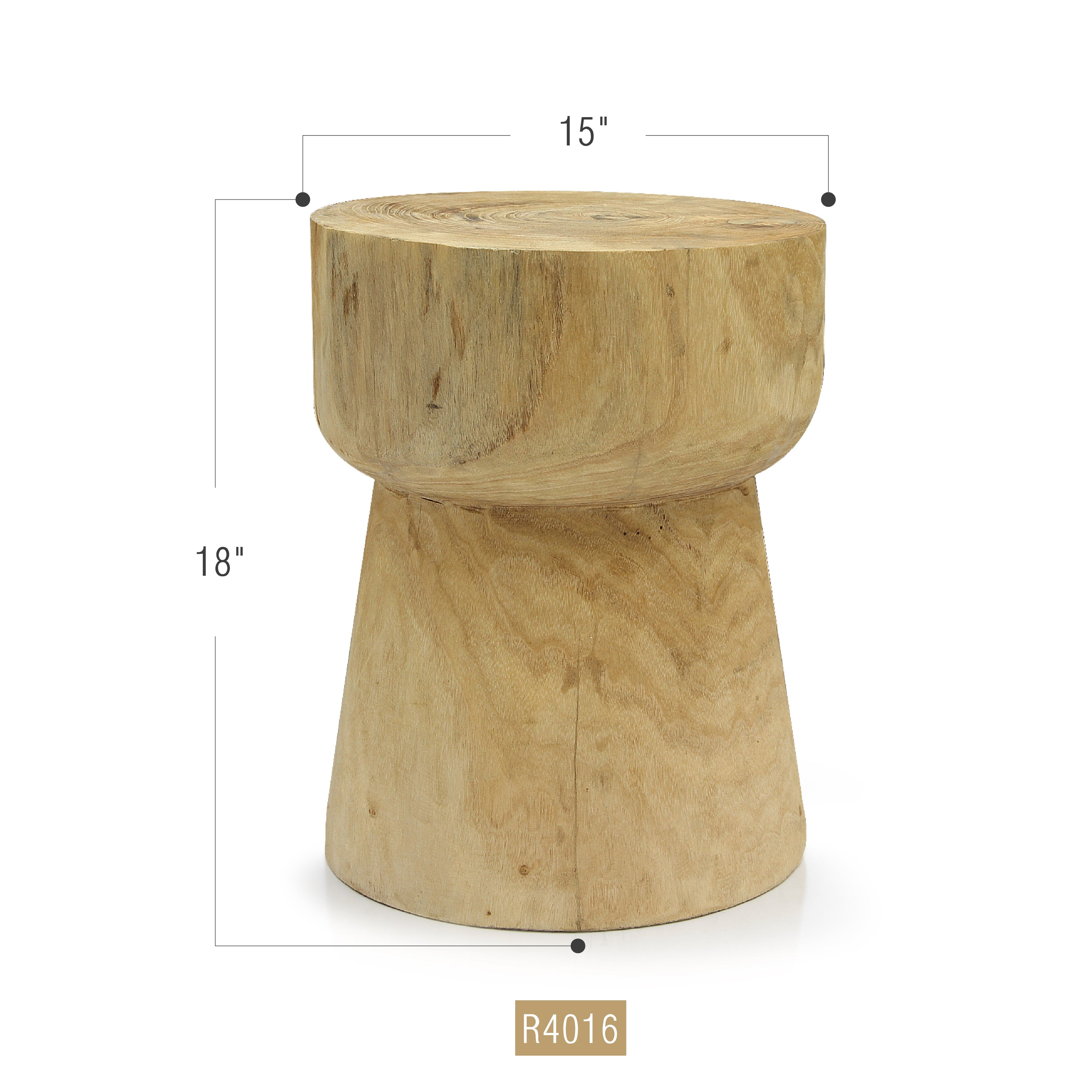 Présentoir de table d'appoint en bois naturel Verve