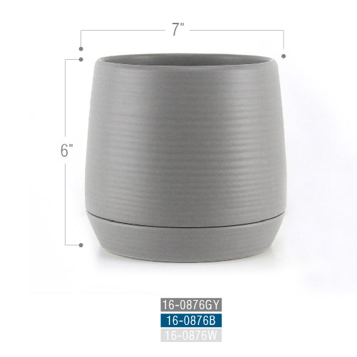 Pot en céramique ondulé