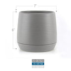 Pot en céramique ondulé