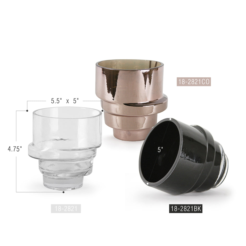 Vase en verre massif de qualité supérieure à motif tourbillonnant