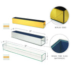 Pot de fleurs rectangulaire en verre miroir