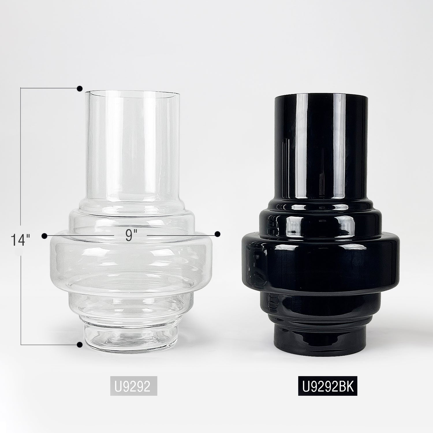 Vase lanterne en verre