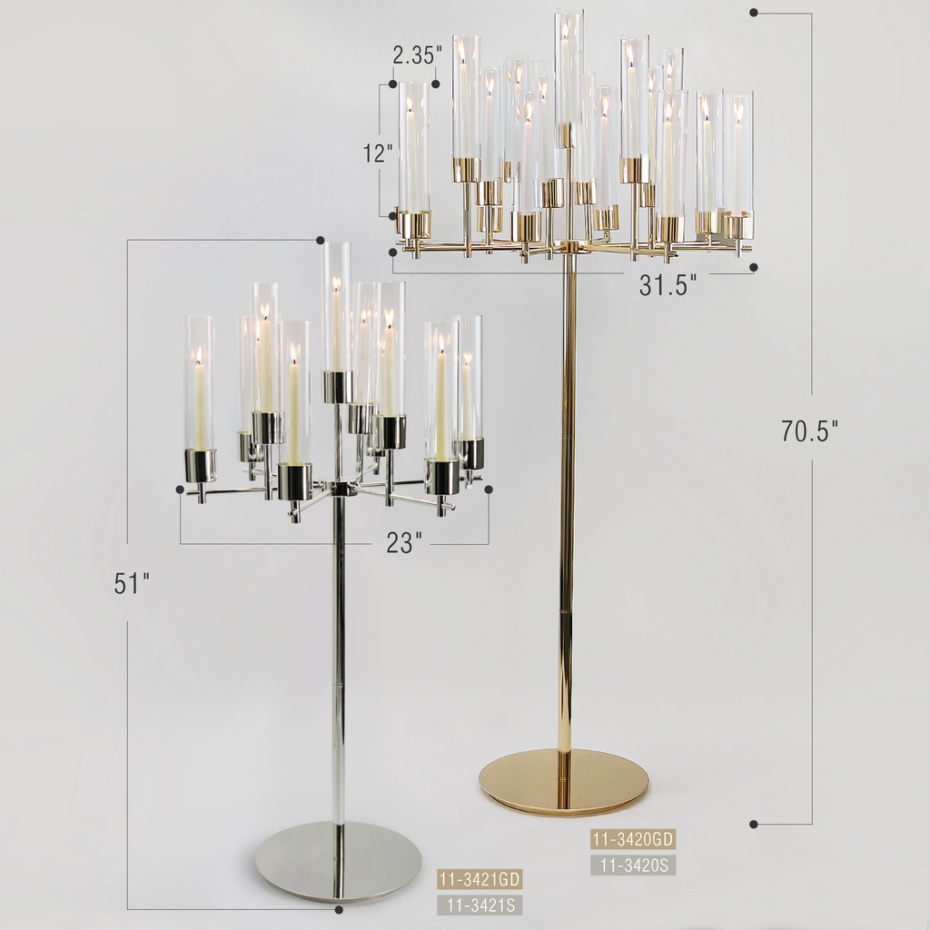 Grand candélabre de sol à 17 bras