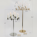 Grand candélabre de sol à 17 bras