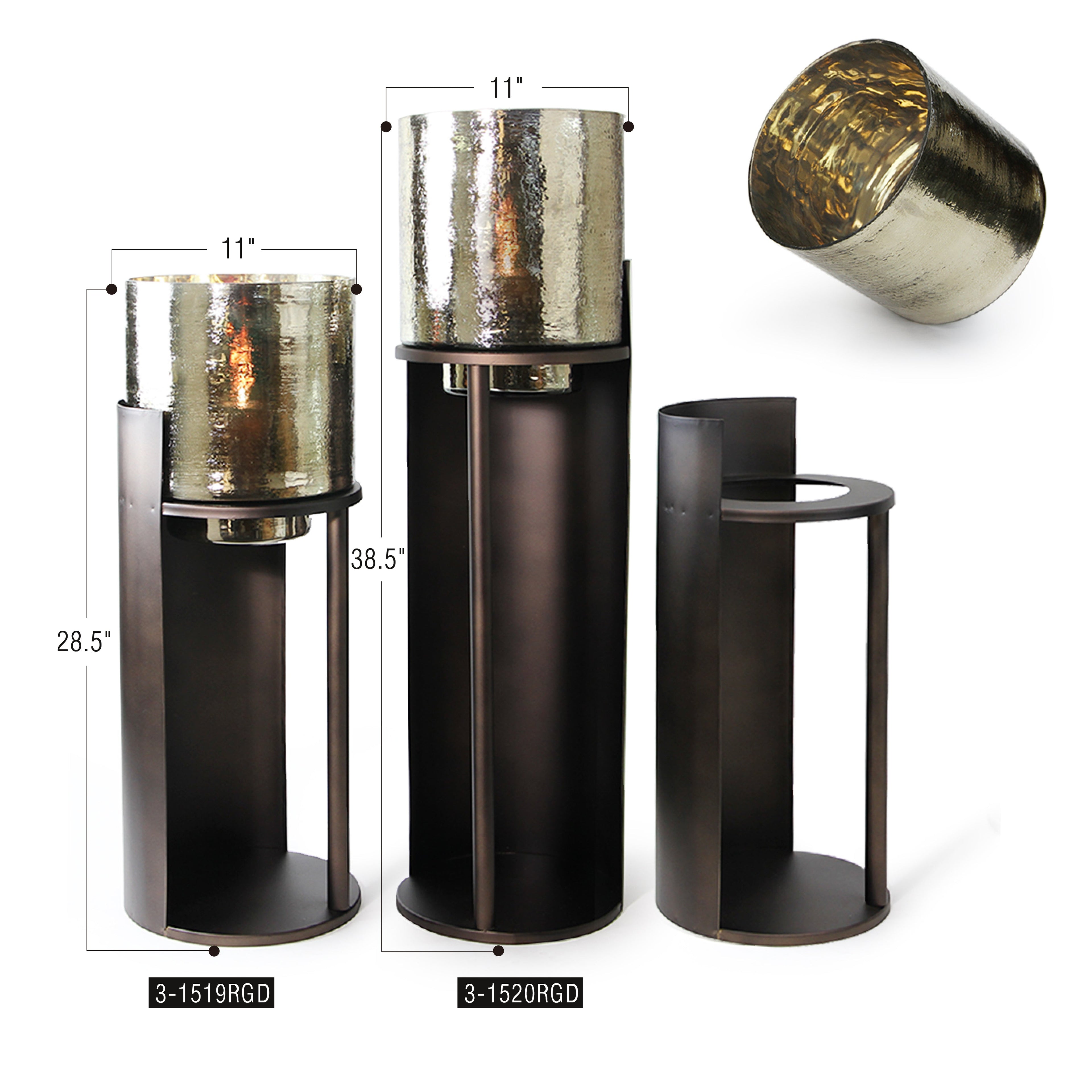 Bougeoir de sol sépia